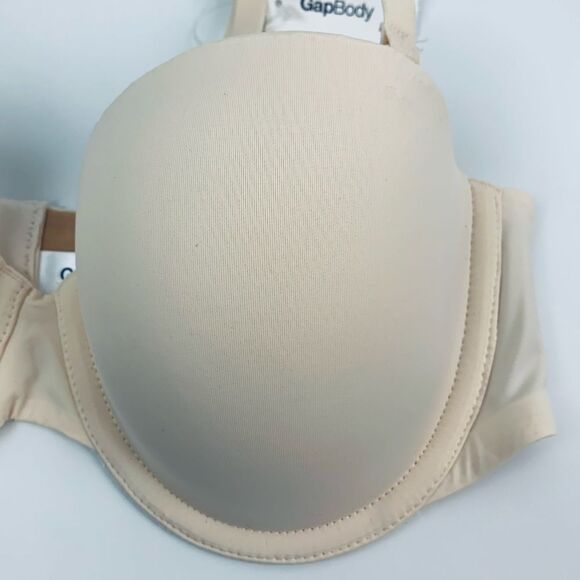 NWT Gap Body women’s light cream Peach t-shirt underwires bra multi-way size 34B - Picture 3 of 9